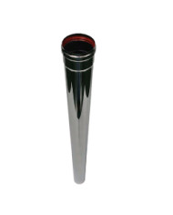 TUBO EXT.  PELLET A INOX. 1MT  D 80 MM